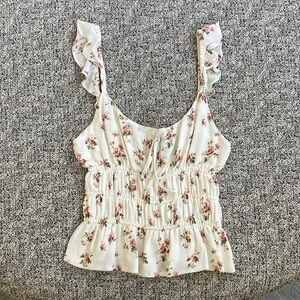 Reformation ruffle tank size 0